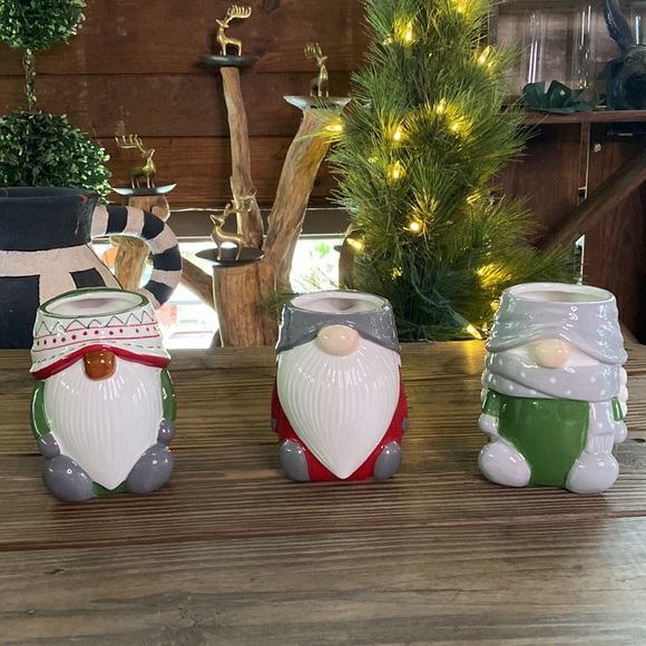 Pottery Barn Cute and Whimsical Gnome Shaped Ceramic Mugs - Set of 3 - Picture 2 of 16